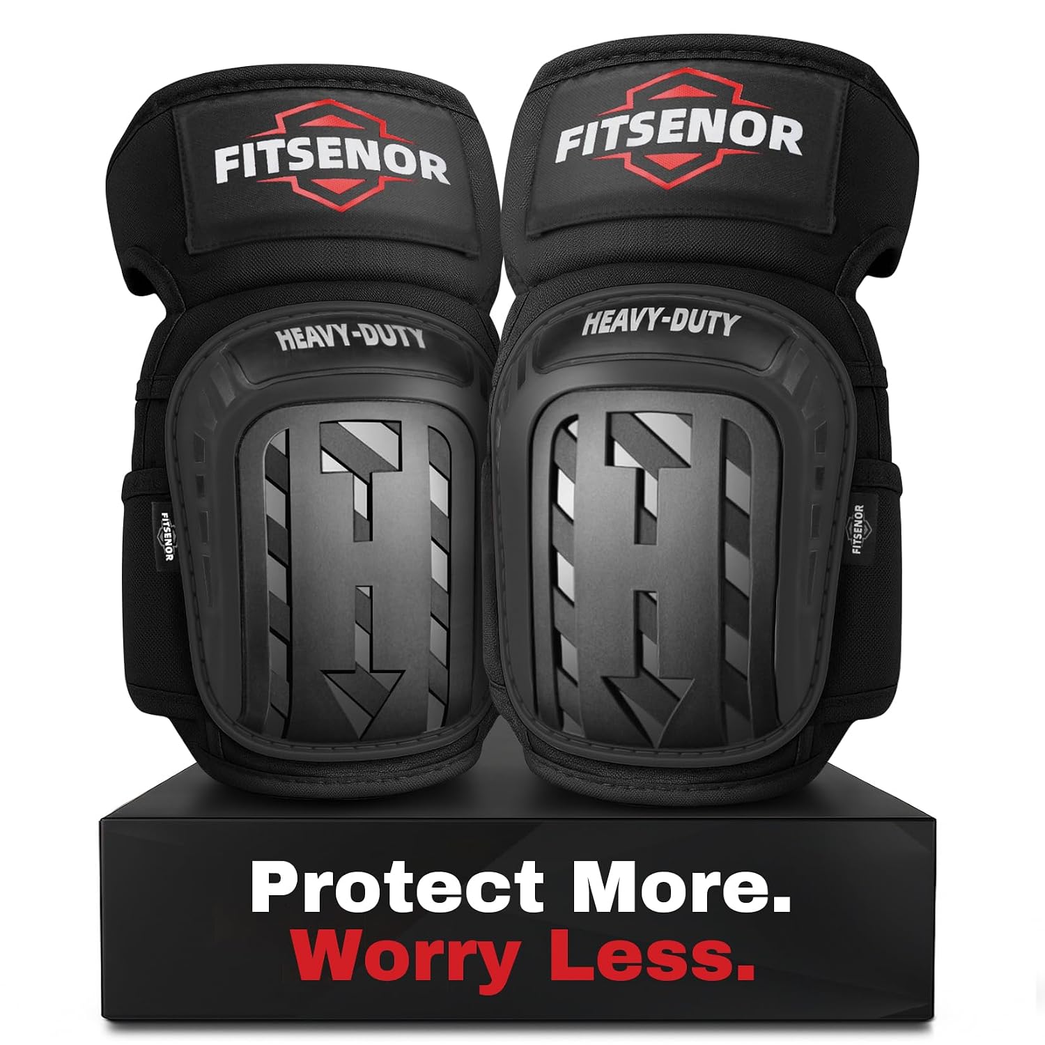 Knee Pads for Work, Professional Knee Pads for Men, Black | Construction Knee Pads for Gardening Flooring Roofing
