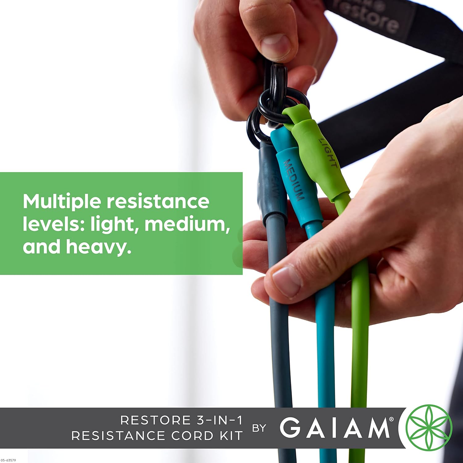 3-in-1 Resistance Band Kit with Comfort-Grip Handles and Interchangeable Strength Bands for High Intensity Training