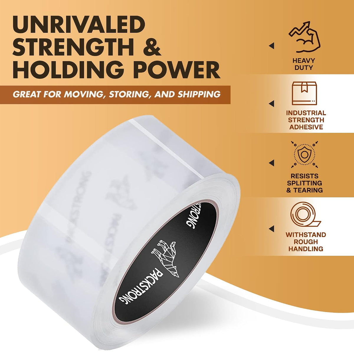 Heavy Duty Packing Tape 24 Rolls, 3 Inch Wide 2.5 Mil 110 Yards