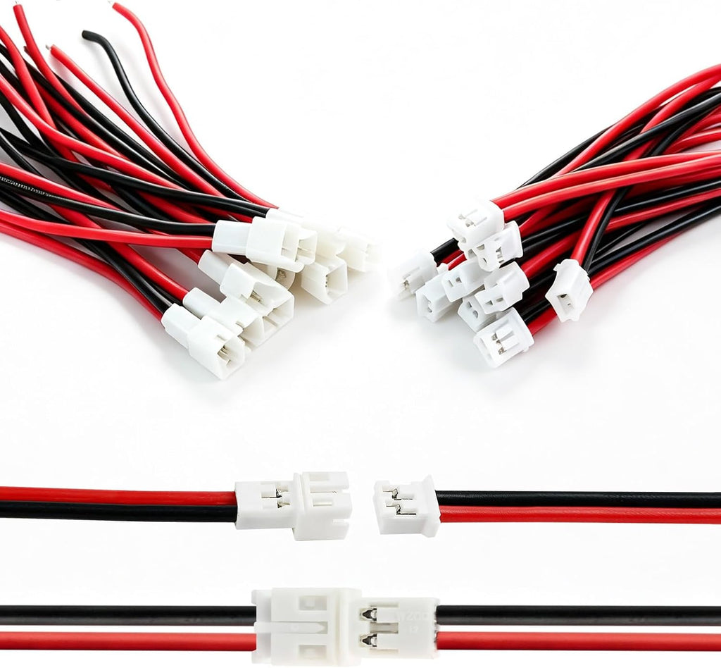 20-Pack Tiny Whoop JST-PH 2.0 Male Female Connector Cable