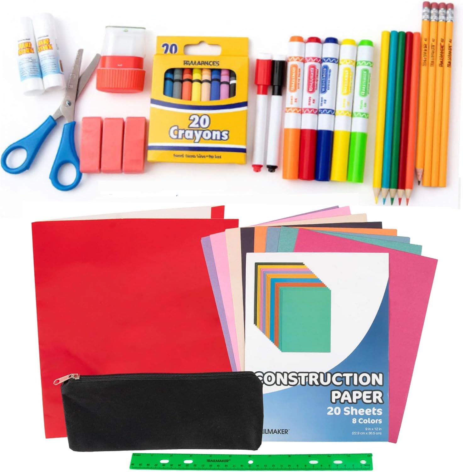 Preschool, Kindergarten School Supplies Kit for Boys, Girls, Classroom, and Home School Essentials for Kids | Pre-K