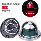 Boat Navigation Lights, Stainless Steel Led Bow Light for Pontoon and Small Boat (One Pair,Silver)