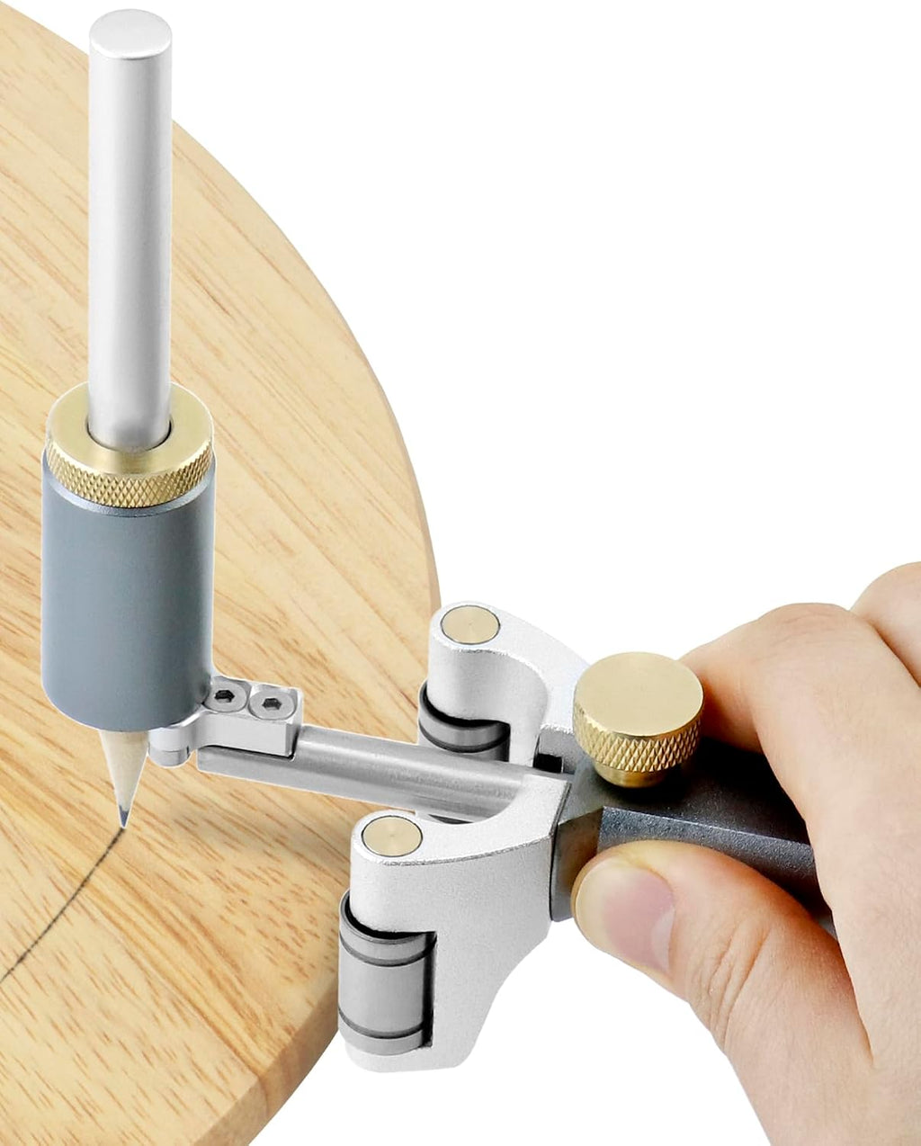 Wheel Marking Gauge, Multifunctional Woodworking Scribing Tool to Draw Arcs and Lines, Dual-purpose Scriber Parallel