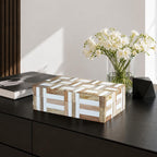 Remote Control Keepsake Wood Storage Box With Lid 10x4.5x2