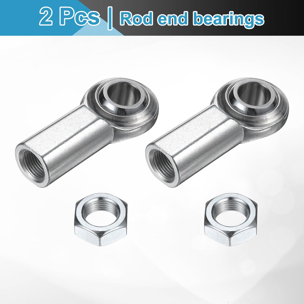 uxcell 2Pcs CF12 Rod End Bearing 3/4" Bore,RH 3/4-16 UNF Female,1045 Steel