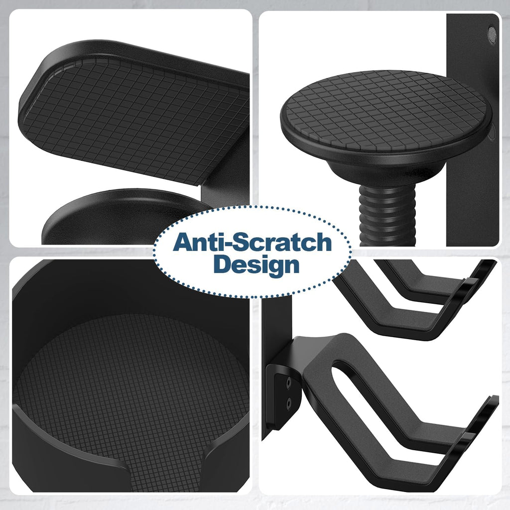 4 in 1 Desk Cup Holder with Headphone Hanger and Controller Stand Gaming Accessories, Universal Adjustable & Rotating