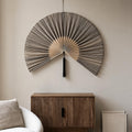 Fan Wall Decor，Large Bamboo Wall Fan For Over Bed Hanging Headboard (A)