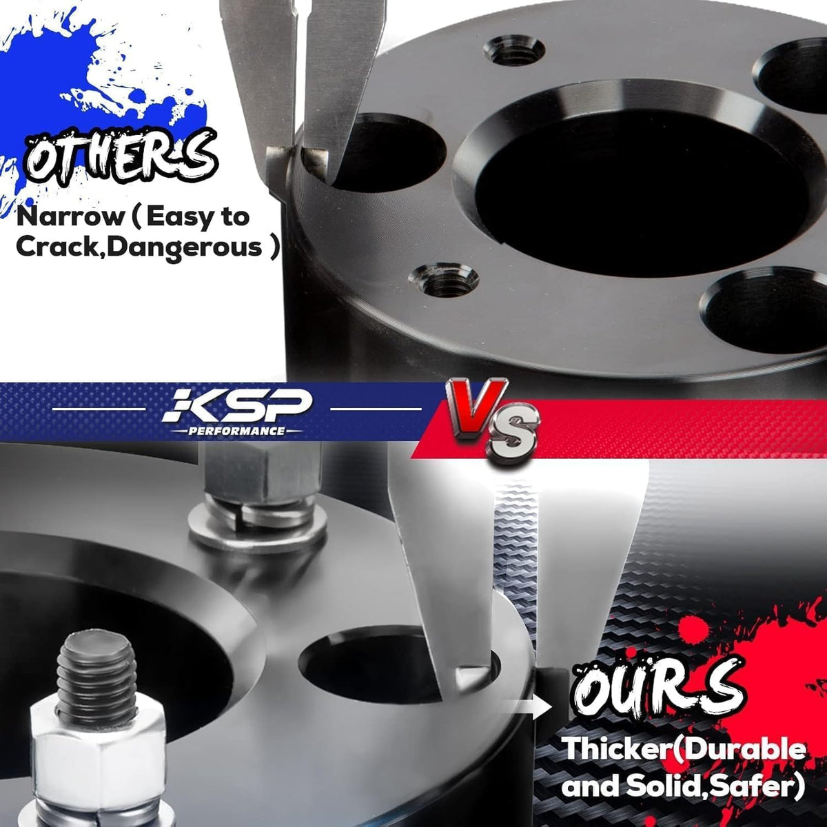 KSP 3" Front Leveling Kits for Silverado 1500 2WD/4WD 2007-2026, Sierra 2WD/4WD 2007-2026, 3 Inch Suspension Strut Spacers Lift Kits for Pickup with 6 Lug