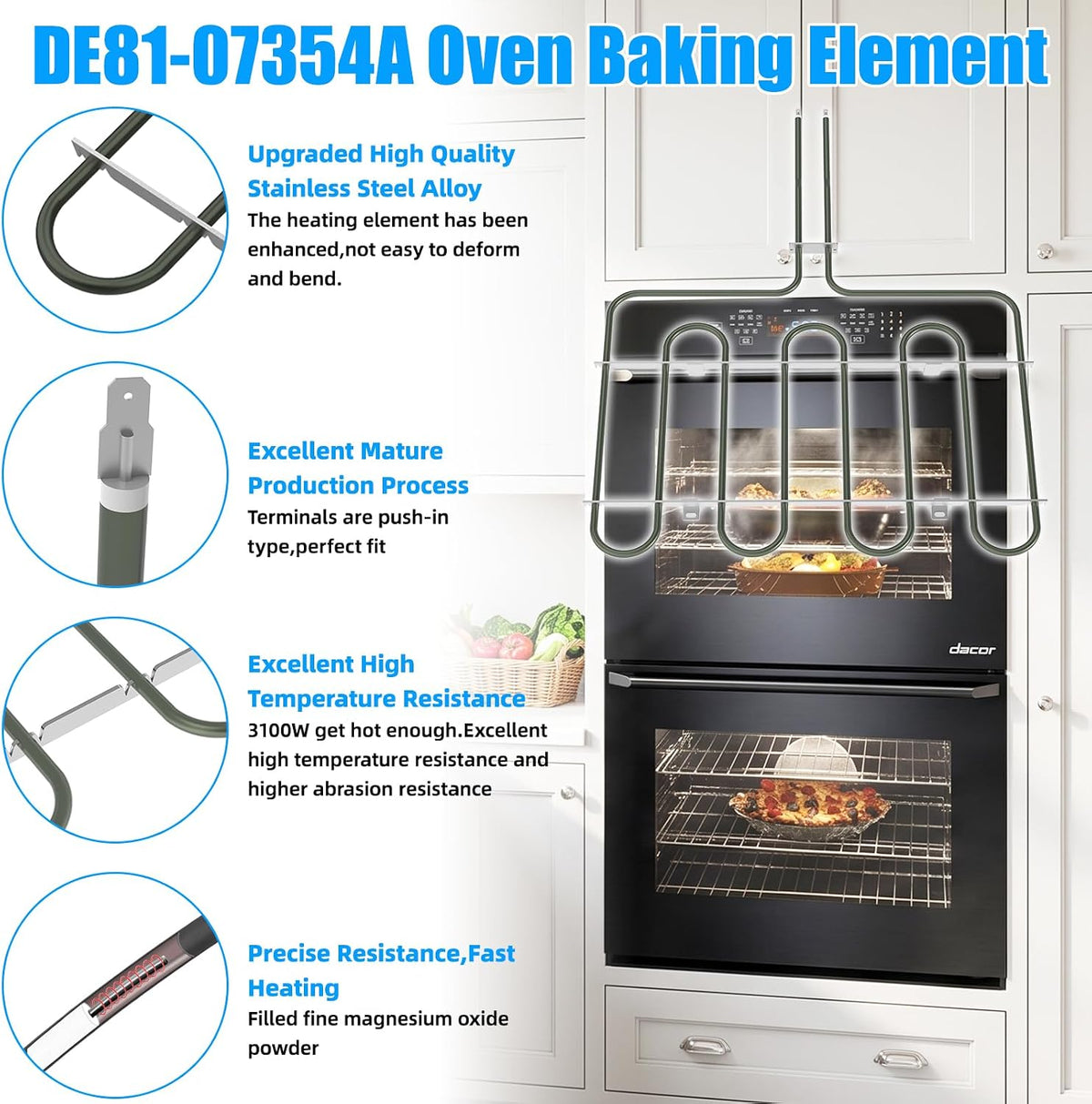 DE81-07354A Electric Broil Element For Samsung Dacor Oven Heating Element