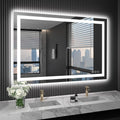 40"X32" LED Bathroom Mirror with Lights | Anti-Fog, Dimmable, 3 Color Temperature, Backlit + Front Lit, Memory