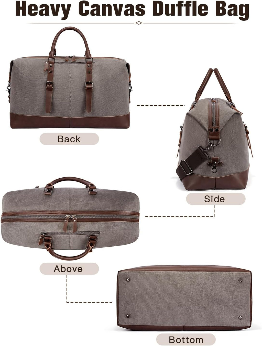 Personalized Canvas Duffle Bag Travel for Mens Road Trip Summer Camping Traveler Gifts, Airline Carry on Weekender