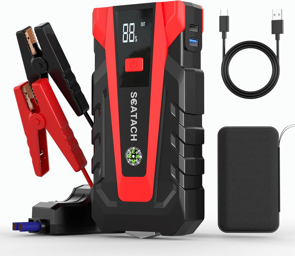 3000A Car Battery Jump Starter,12V Jump Starter Battery Pack Portable (up to 9.0L Gasoline and 7.0L Diesel Engine)