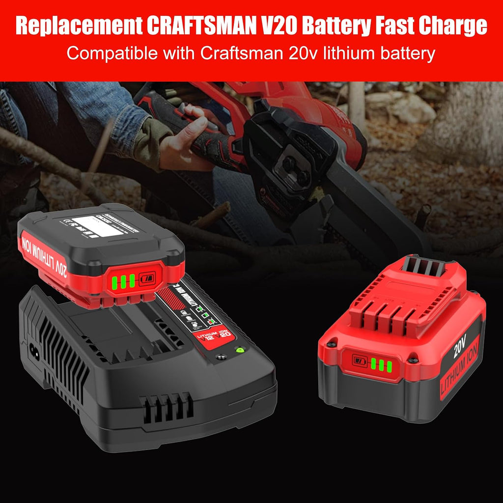 CMCB104 20V Charger Replacement for Craftsman V20 20V Battery Charger