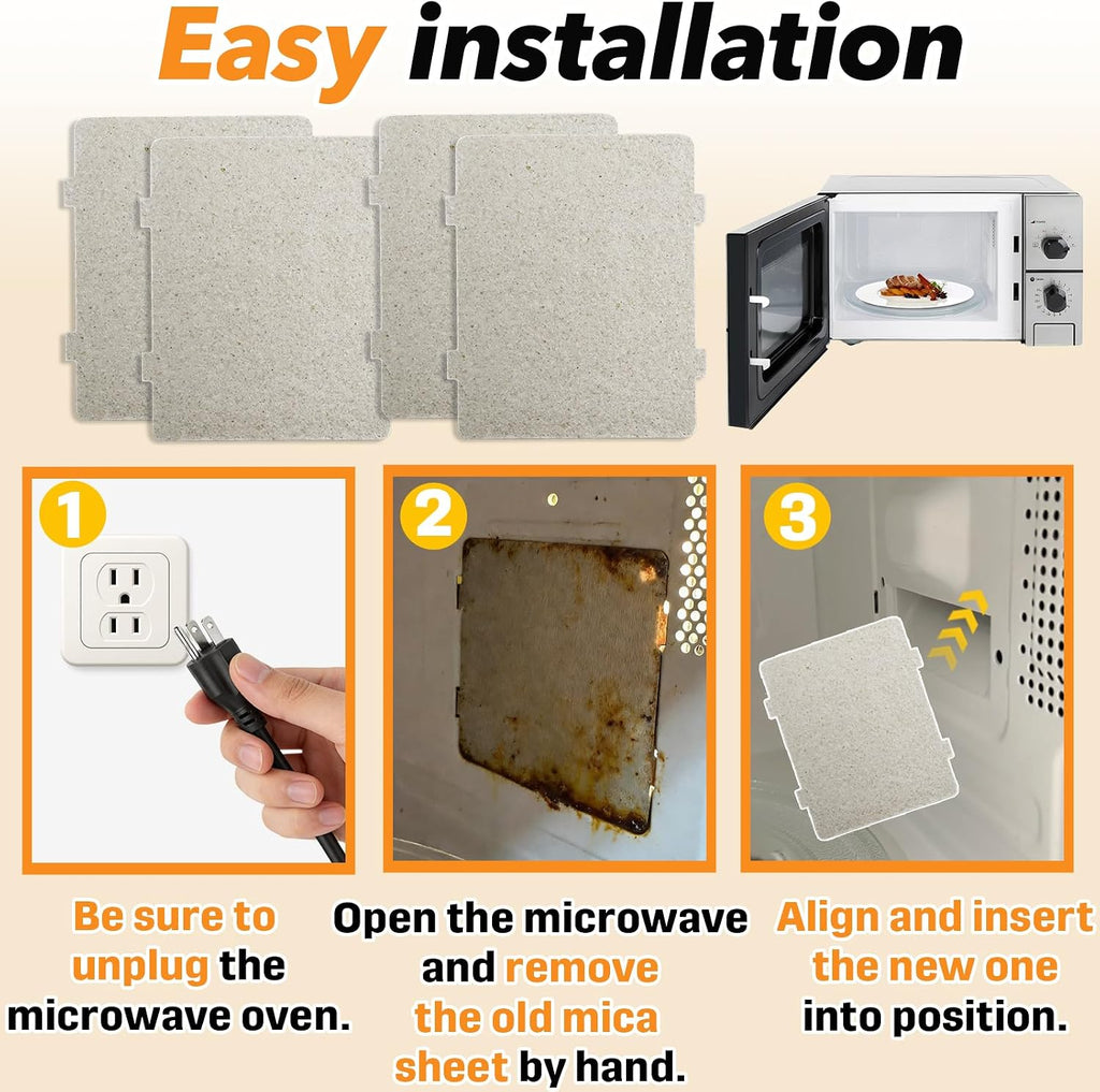 4 Packs 5304523276 Microwave Waveguide Cover, Compatible with Frigidaire | Prevents Arcing & Sparks, Protects