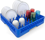 Peg Plate Rack for Commercial Dishwasher | Full Size Tray Rack | Polypropylene (Blue)