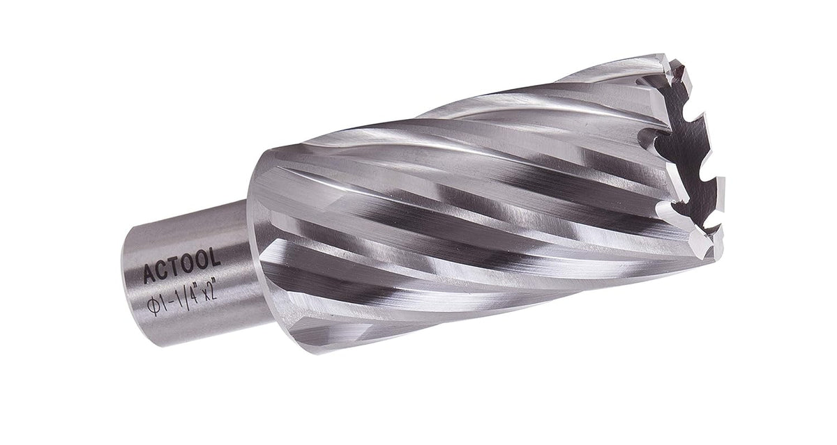 1-1/4" Diameter × 2" Depth of Cut HSS ANNULAR Cutter with 3/4'' Weldon Shank