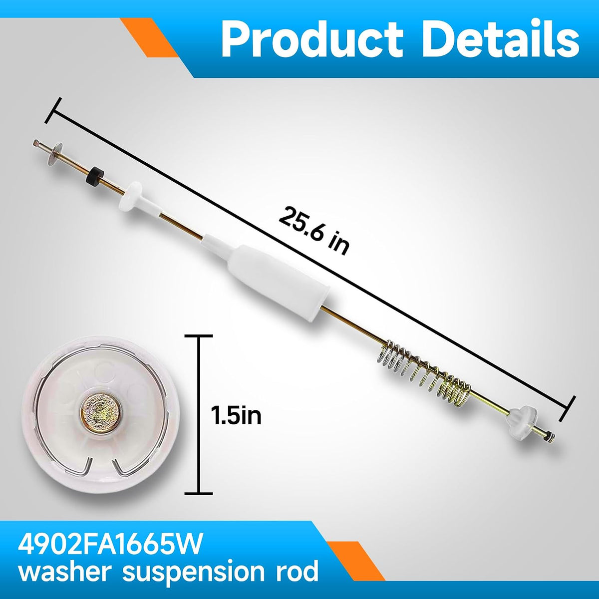 4902FA1665W AJK72909308 Washer Suspension Rods Kit (4 Pcs)