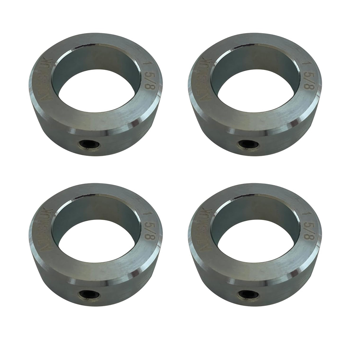 Shaft Collars 1-5/8" Bore Solid Steel Style Zinc Plated Set Screw 4 Pieces