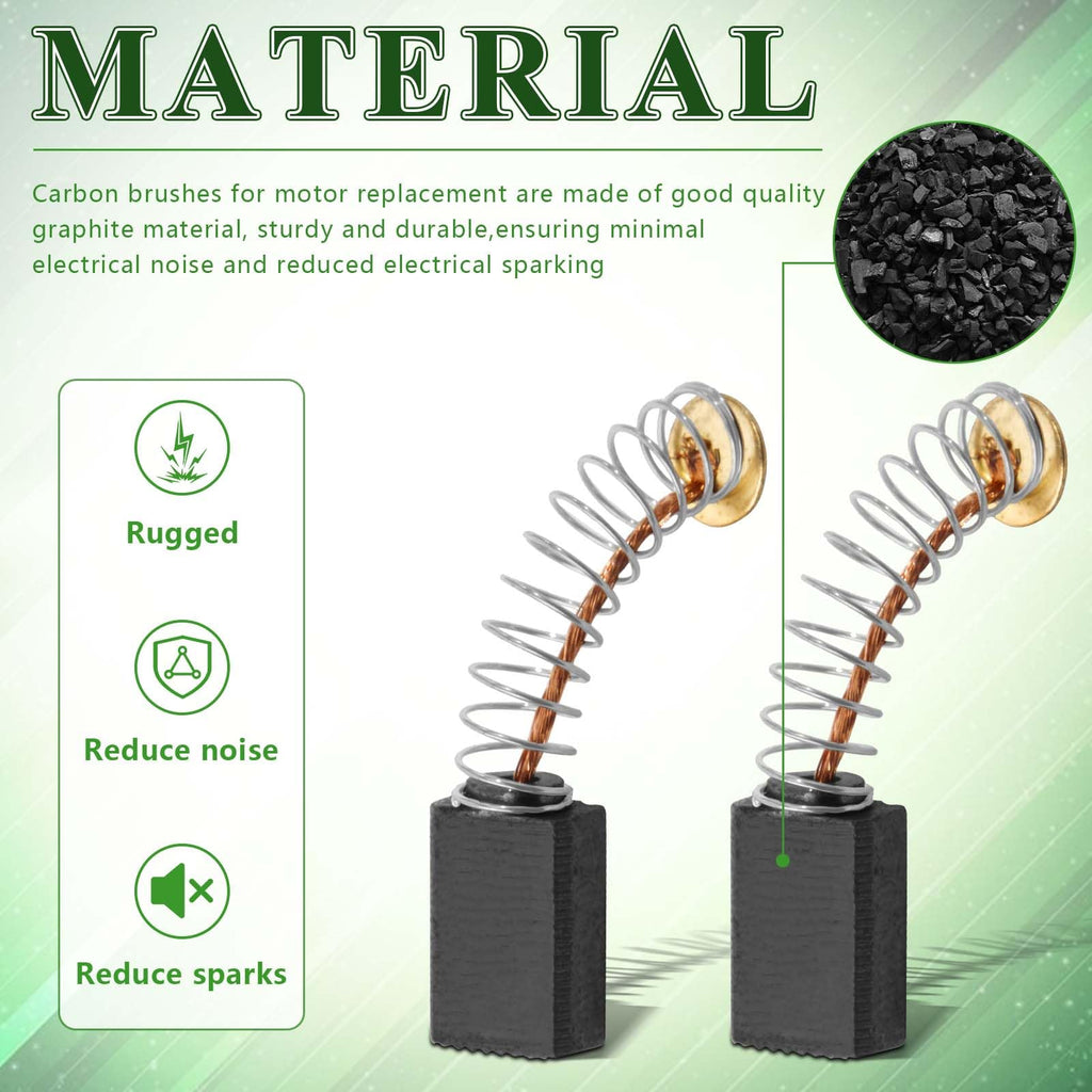 20pcs Electric Motor Carbon Brushes Replacement for Motors Repair Hammer Drills, Circular Saws, Angle Grinders