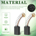 20pcs Electric Motor Carbon Brushes Replacement for Motors Repair Hammer Drills, Circular Saws, Angle Grinders