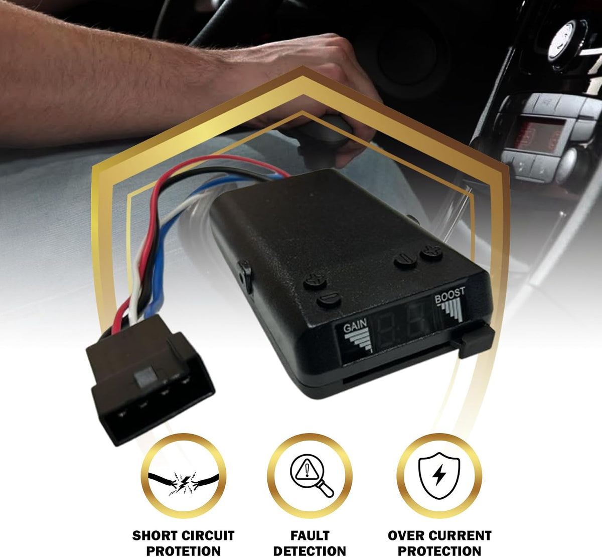 8508211 Proportional Brake Controller with Wiring Harness, Compatible with Honda Pilot, Ridgeline