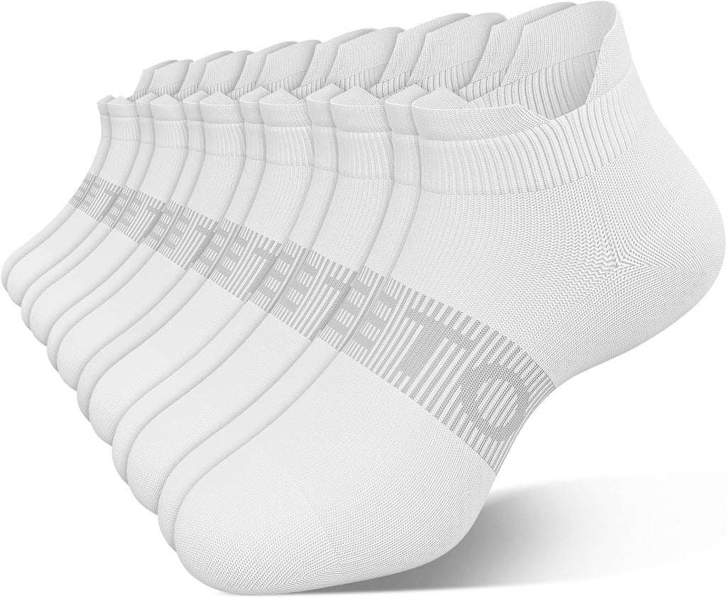 6 Pairs Ankle Compression Socks Women Men 15-20 mmHg Low Cut Athletic Running Arch Support for Travel Nurses Flight