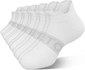 6 Pairs Ankle Compression Socks Women Men 15-20 mmHg Low Cut Athletic Running Arch Support for Travel Nurses Flight