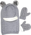 Baby Winter Hat Scarf Set, Unisex Infant Toddler Kids Hat Scarf