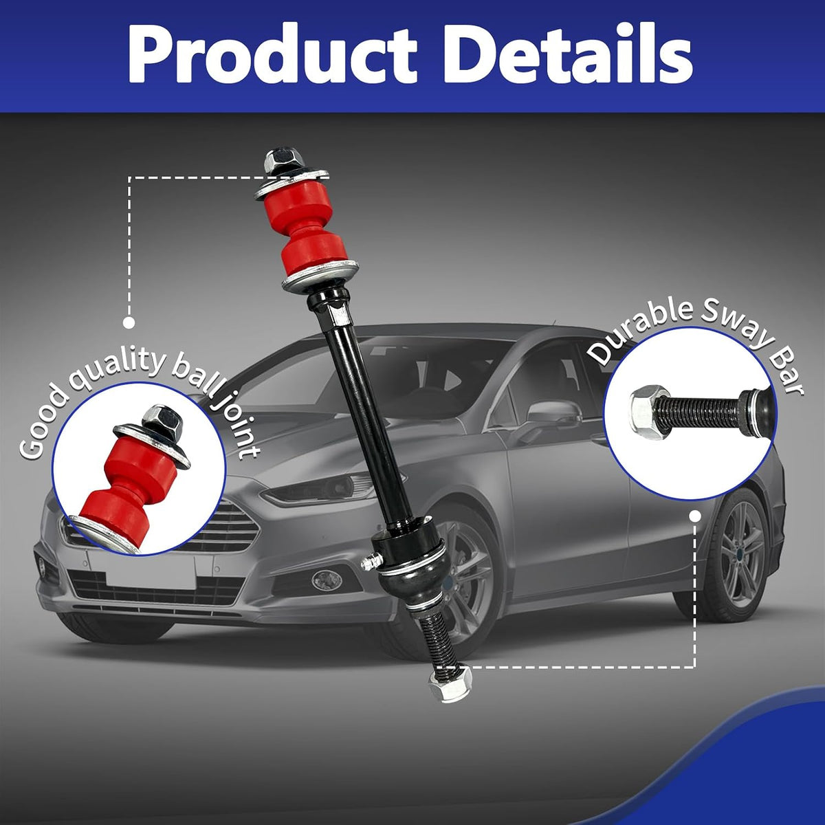 Front Sway Bar Links Fit for 2006-2018 Dodge Ram 1500 4WD