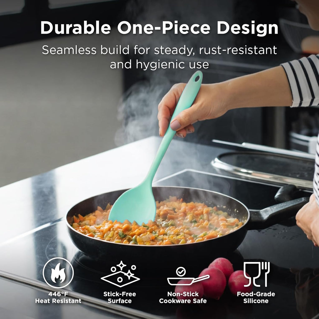 DuoEssentials Ladle & Cooking Spoon Set, Teal