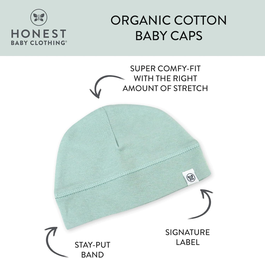 Baby Multipack Baby Caps Newborn Hats 100% Organic Cotton for Infant Baby Boys, Girls, Unisex