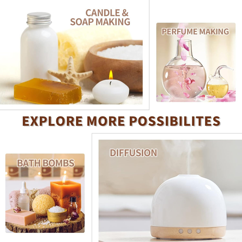 Spice Fragrance Oil Trial Set, Scented Oil for DIY Candle & Soap | Fall Essential Oils for Diffuser Home, Cinnamon