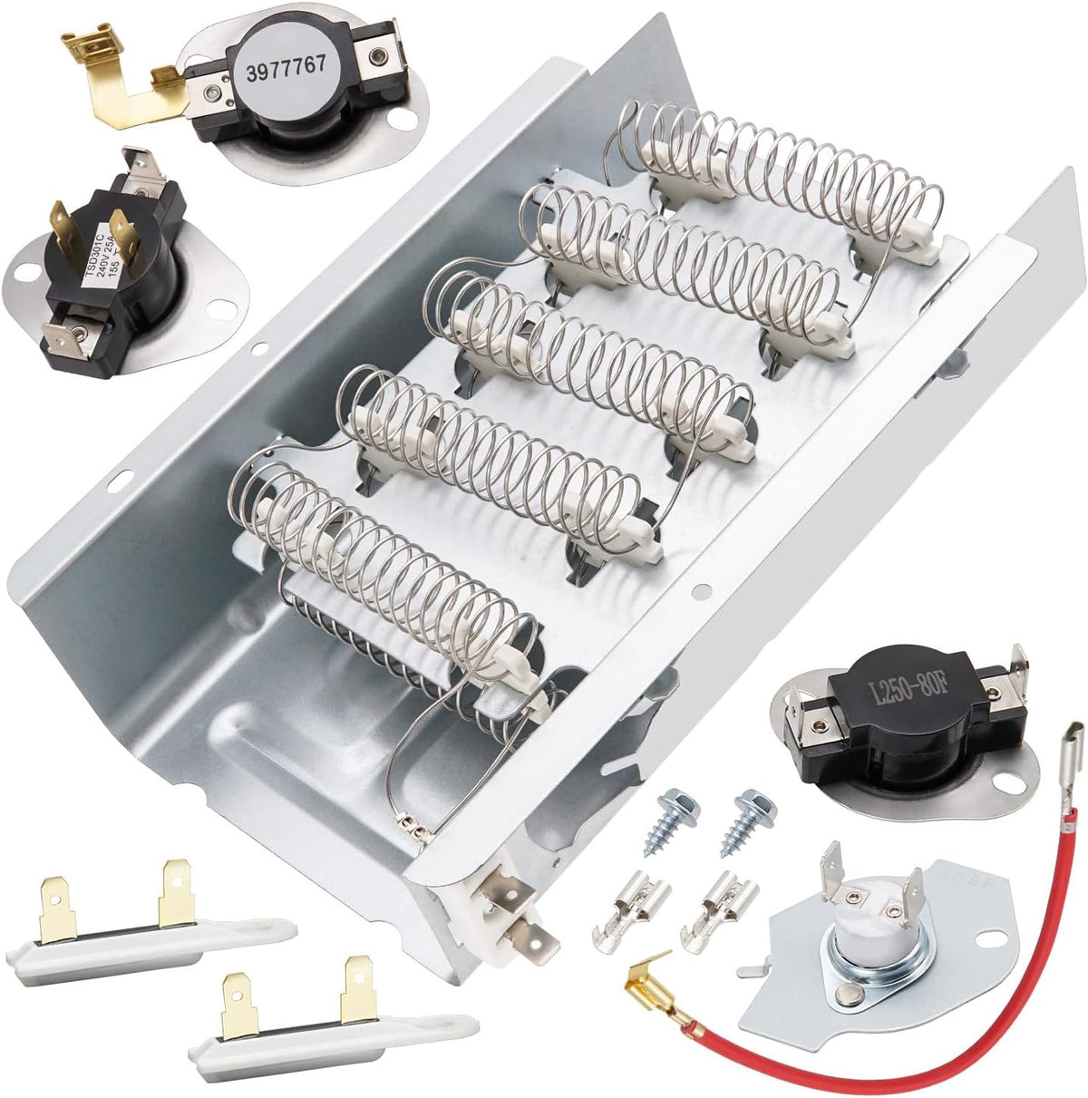 MEDC300BW0 MEDC300XW0 MEDC465HW0 Dryer Heating Element Kit for May-tag