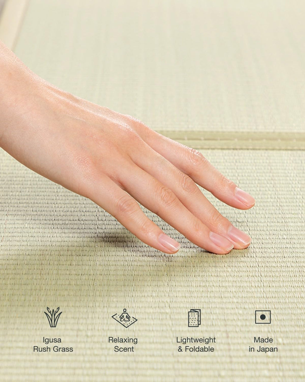 Japanese Tatami Mattress, Foldable Igusa Rush Grass, Natural, Twin XL | Tatami Rug, Japanese Floor Mattress Mat, Made
