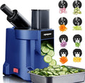 8-In-1 Electric Vegetable Cutter, Commercial Vegetable Dicer Slicer | 100W Veggie Food Processor for Home Kitchen