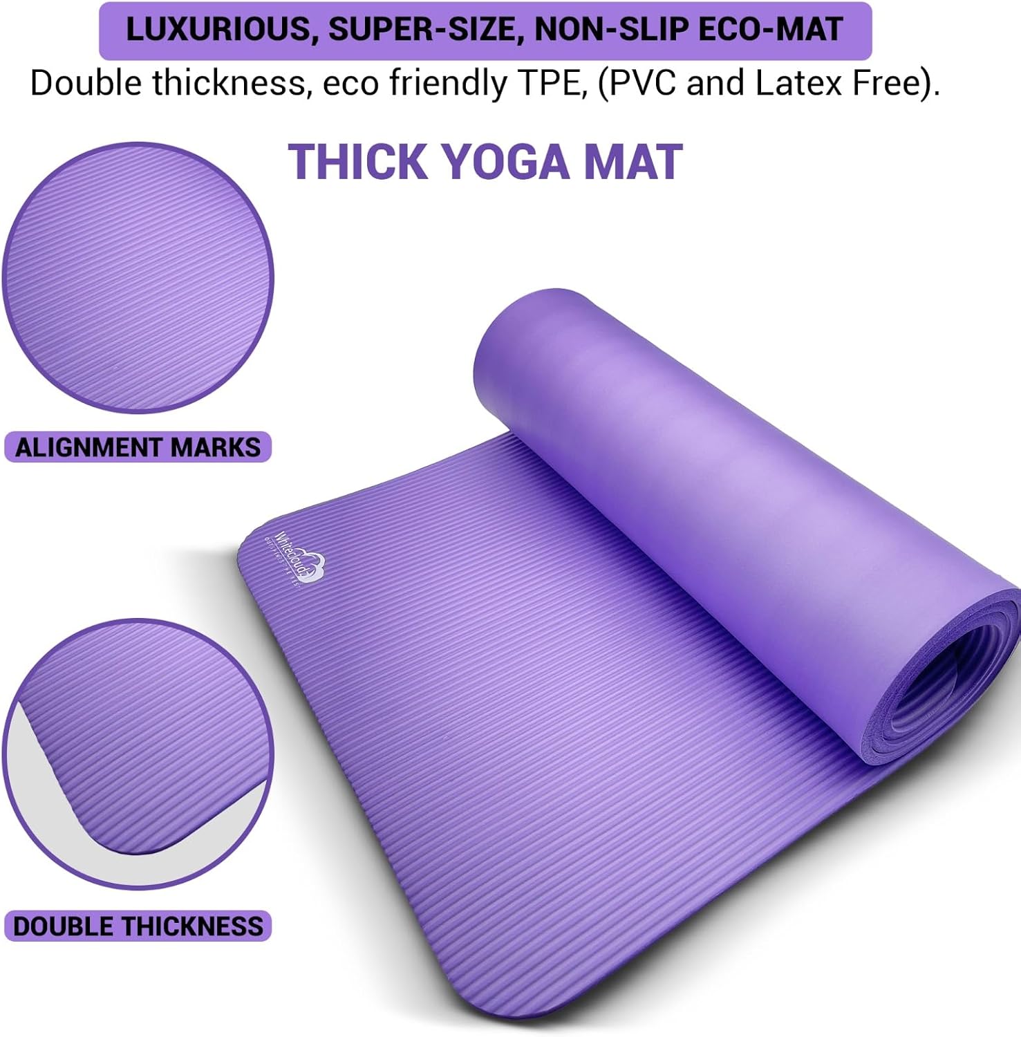 Yoga kit, 7-Piece Yoga Mat Set for Home Workouts, Thick Yoga Mat, Yoga Blocks, Strap, Yoga Towels & Carrying Bag