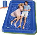 Double Sleeping Pad for Camping, Extra Thick 5 Inch Self-Inflating 2 Person Camping Mattress,with Built-In Foot Pump