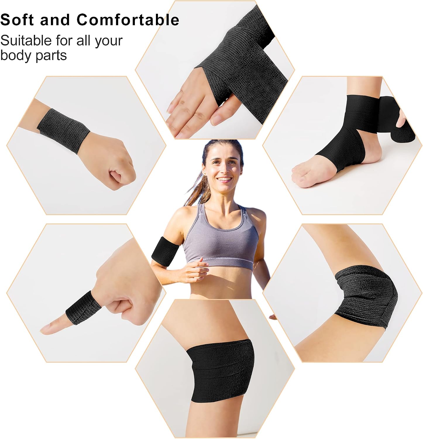 Self Adhesive Bandage Wrap Tattoo Grip Tape 2 inch x 5 Yards Cohesive Bandage Wrap Medical Wrap for Sports & First