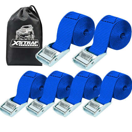 6PK 8FT Cam Buckle Lashing Straps, Cargo Tie-Down Straps
