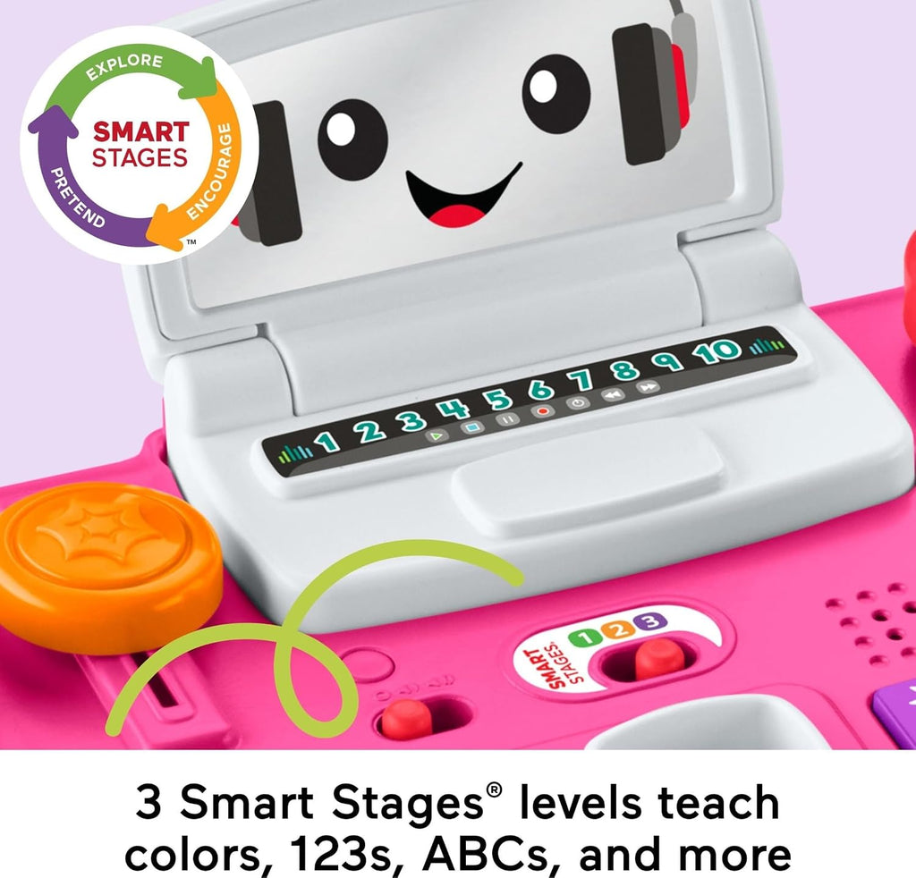 Fisher-Price Laugh & Learn Mix & Learn DJ Table Baby Toy | Pink, 12 Busy Activities, Musical Learning Play, Infants &