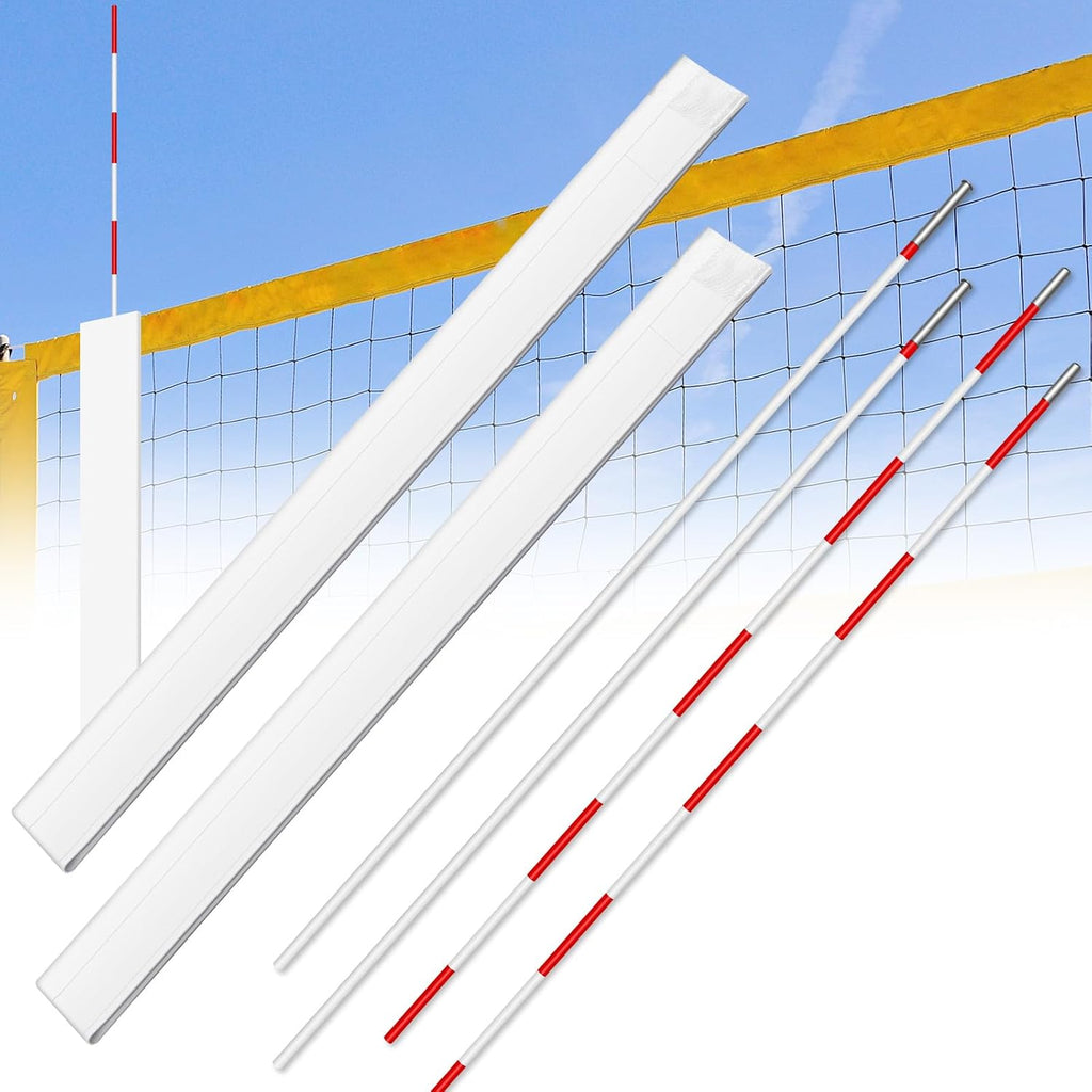 Volleyball Antenna Pole Set Volleyball Training Equipment Beach Sports Indoor Outdoor Accessories Fiberglass