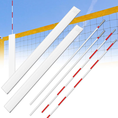 Volleyball Antenna Pole Set Volleyball Training Equipment Beach Sports Indoor Outdoor Accessories Fiberglass