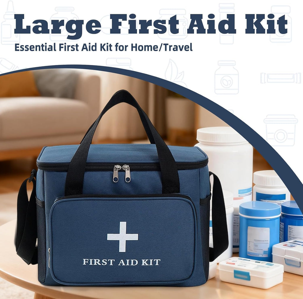 Empty First Aid Bag, Empty First Aid Kit，Blue