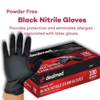 Black Nitrile Exam Gloves - Latex Free - Large - 100 Ct (10 Pack)