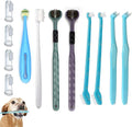 Dog Toothbrush, Finger Toothbrushes, 360 Degree Toothbrush, Triple Head Dog Toothbrushes, Double Head