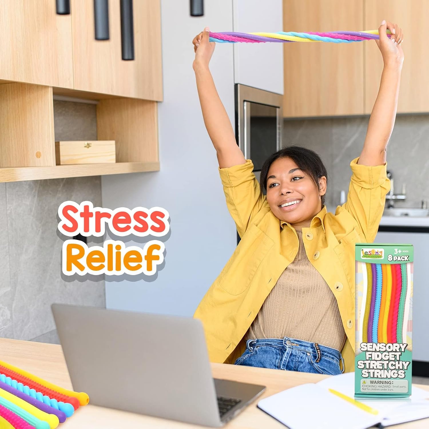 Sensory Autism Toys for Kids - Textured Stretchy Fidget Toys for Stress - Sensory Toys Special Needs for Autistic