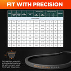 PIX NORTH A57/4L590 1/2x59 Black Rubber V-Belt