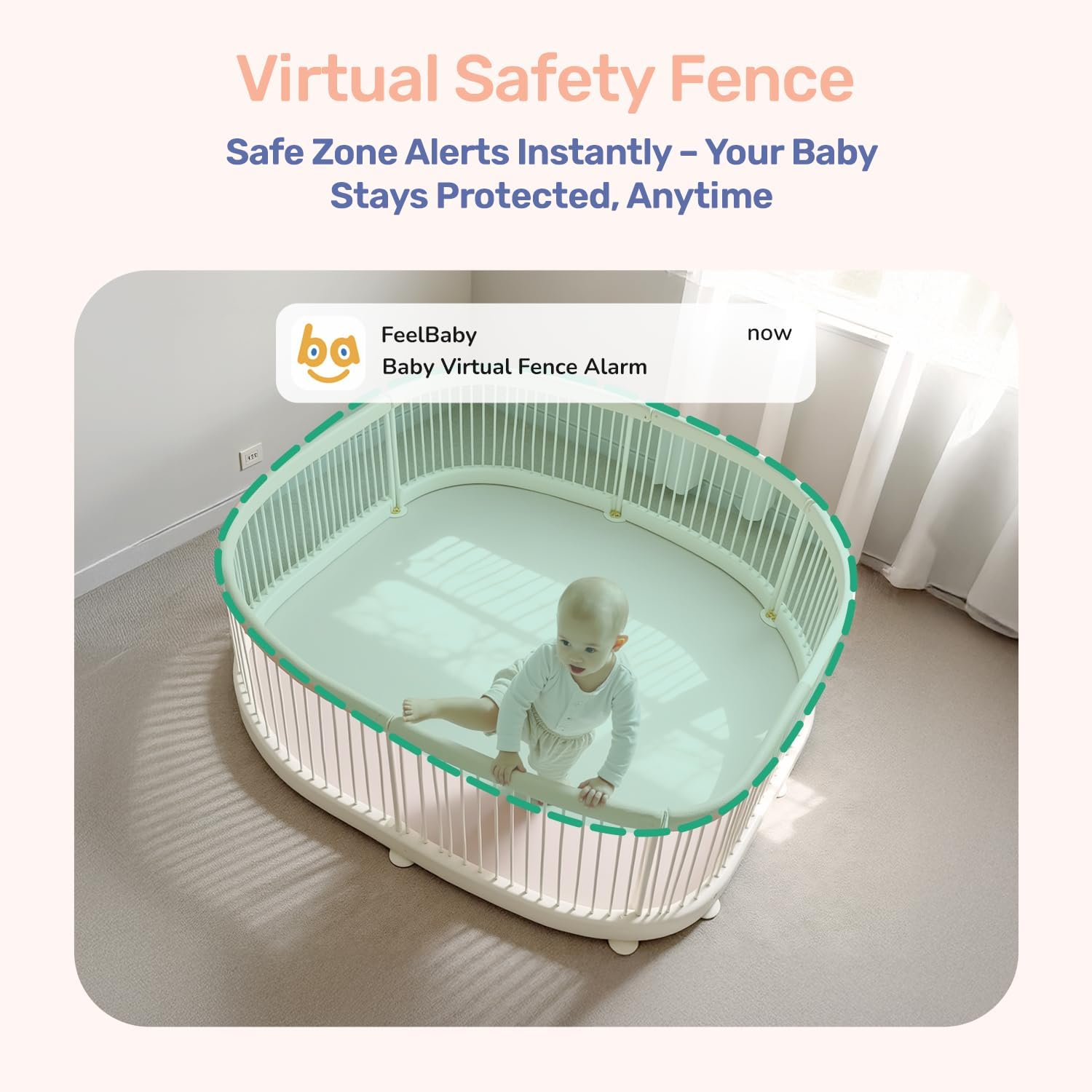 1080P WiFi Baby Monitor with 2 Cameras and Audio，4" IPS Display | 2.4GHz Wifi,Pan-Tilt-Zoom Camera,360° View, HD