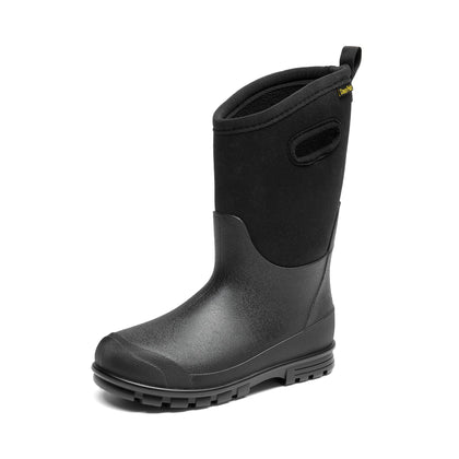 Boys Waterproof Boots Outdoor Shoes,Black,2 Little Kid