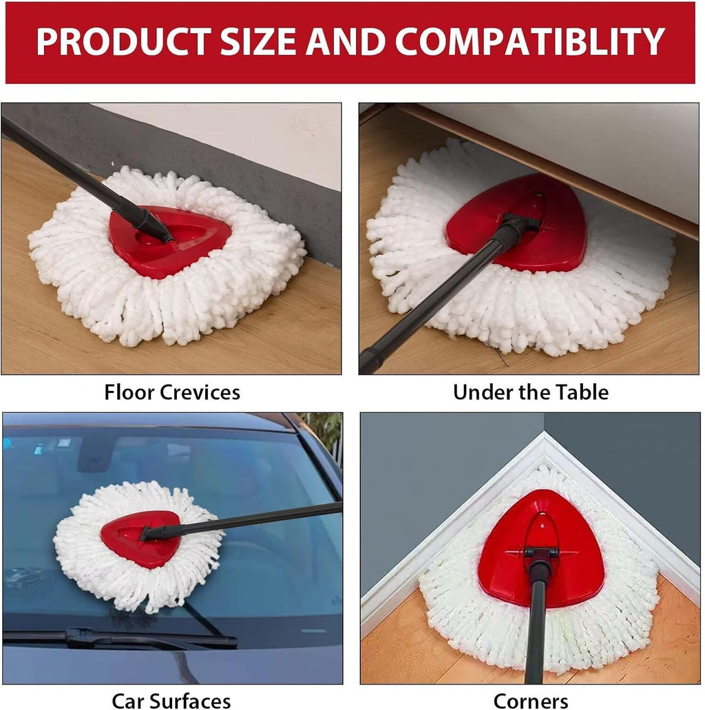 4-Pack Mop Replacement Heads for Ocedar Mop Replace Head EasyWrin Spin Mop Heads Replacements, Easy Cleaning Mop Head